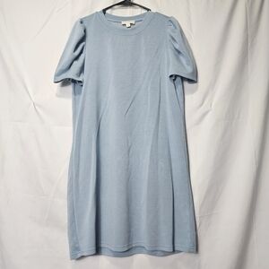 Cynthia Rowley medium baby blue puffy shoulder dress